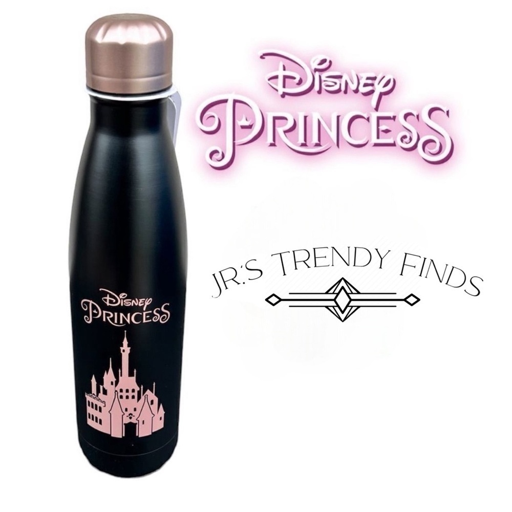 Disney Princess Black & Pink 500 ML / 17 Oz Water Bottle